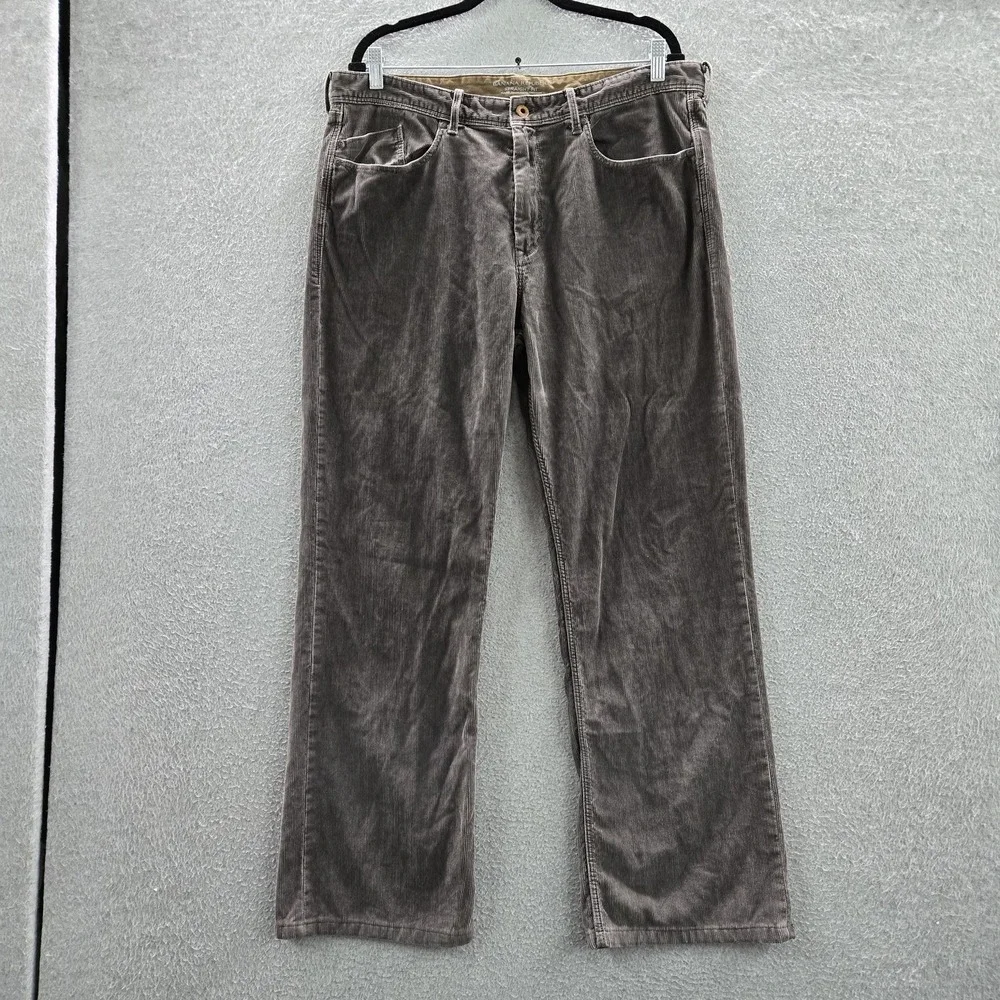 Banana Republic Men‎ Pants 36/32 Brown Khakis Corduroy Straight Fit Button